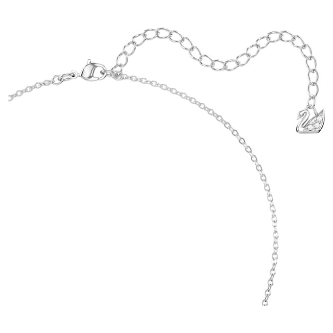 Bella V Pendant Round Cut, Pink, Rhodium Plated Bella V Pendant Round Cut, Pink, Rhodium Plated