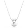 Bella V Pendant Round Cut, Pink, Rhodium Plated Bella V Pendant Round Cut, Pink, Rhodium Plated