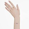 Birthstone Bracelet Square Cut, February, Purple, Rhodium Plated Birthstone Bracelet Square Cut, February, Purple, Rhodium Plated
