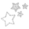 Body Jewel Set (4), Star, White Body Jewel Set (4), Star, White