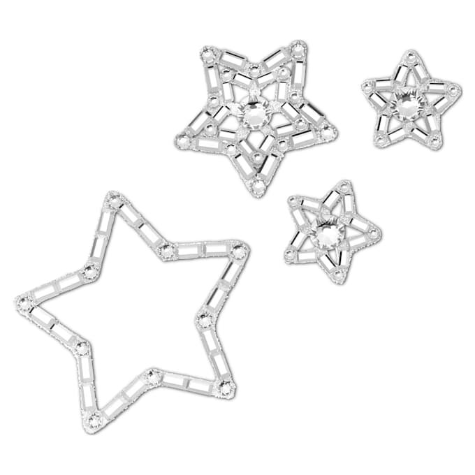 Body Jewel Set (4), Star, White Body Jewel Set (4), Star, White