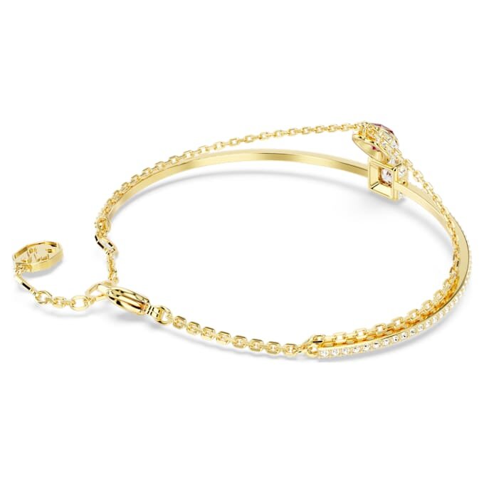 Chroma Bangle Heart, Red, Gold-Tone Plated Chroma Bangle Heart, Red, Gold-Tone Plated
