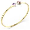 Chroma Bangle Mixed Cuts, Multicolored, Gold-Tone Plated Chroma Bangle Mixed Cuts, Multicolored, Gold-Tone Plated
