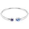Chroma Bangle Mixed Cuts, Multicolored, Rhodium Plated Chroma Bangle Mixed Cuts, Multicolored, Rhodium Plated
