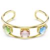 Chroma Cuff Cushion Cut, Multicolored, Gold-Tone Plated