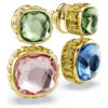 Chroma Drop Earrings Cushion Cut, Multicolored, Gold-Tone Plated Chroma Drop Earrings Cushion Cut, Multicolored, Gold-Tone Plated