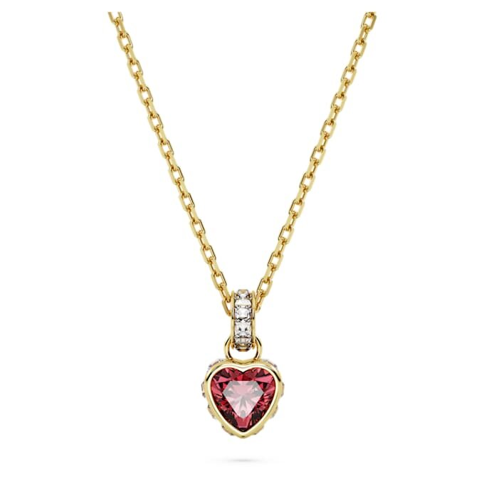Chroma Pendant Heart, Red, Gold-Tone Plated Chroma Pendant Heart, Red, Gold-Tone Plated