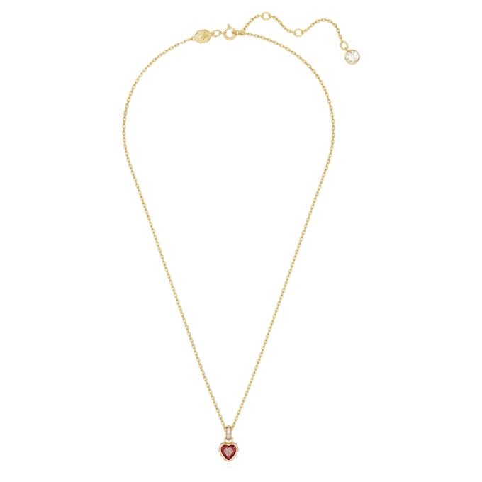 Chroma Pendant Heart, Red, Gold-Tone Plated Chroma Pendant Heart, Red, Gold-Tone Plated