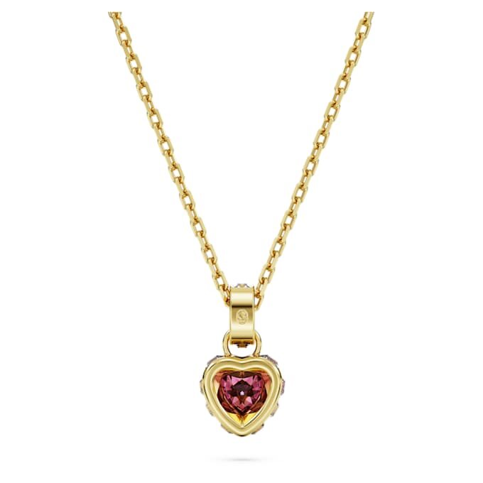 Chroma Pendant Heart, Red, Gold-Tone Plated Chroma Pendant Heart, Red, Gold-Tone Plated