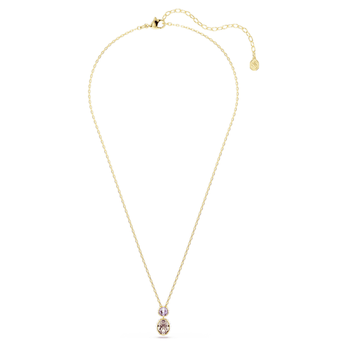 Chroma Pendant Mixed Cuts, Multicolored, Gold-Tone Plated Chroma Pendant Mixed Cuts, Multicolored, Gold-Tone Plated