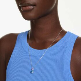 Chroma Pendant Mixed Cuts, Multicolored, Rhodium Plated