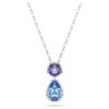 Chroma Pendant Mixed Cuts, Multicolored, Rhodium Plated