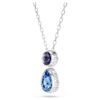 Chroma Pendant Mixed Cuts, Multicolored, Rhodium Plated