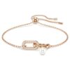 Constella Bracelet Crystal Pearl, Round Cut, White, Rose Gold-Tone Plated Constella Bracelet Crystal Pearl, Round Cut, White, Rose Gold-Tone Plated