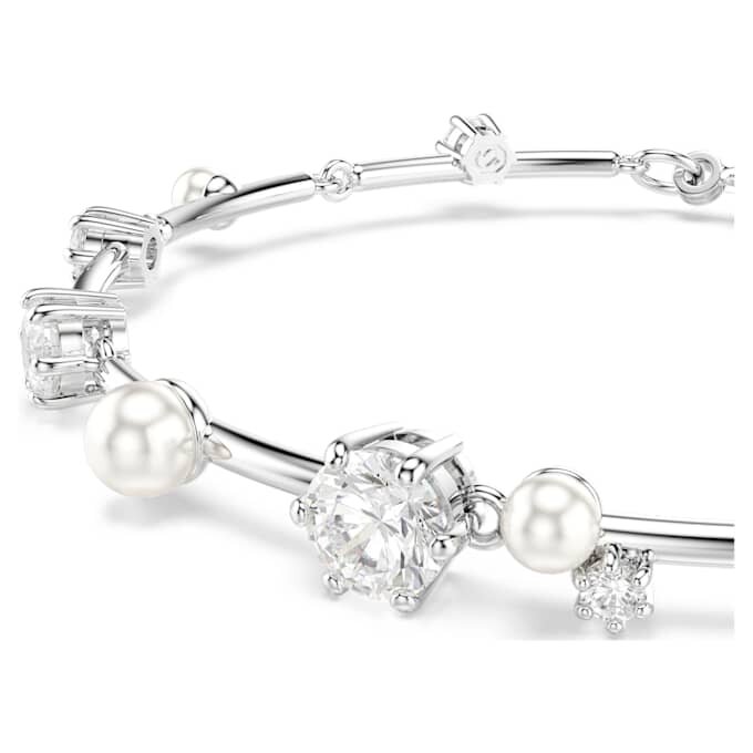 Constella Bracelet Crystal Pearl, Round Cuts, White, Rhodium Plated Constella Bracelet Crystal Pearl, Round Cuts, White, Rhodium Plated