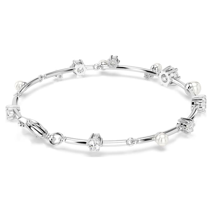 Constella Bracelet Crystal Pearl, Round Cuts, White, Rhodium Plated Constella Bracelet Crystal Pearl, Round Cuts, White, Rhodium Plated