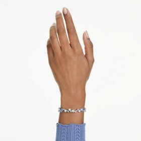 Constella Bracelet Mixed Cuts, Blue, Rhodium Plated Constella Bracelet Mixed Cuts, Blue, Rhodium Plated