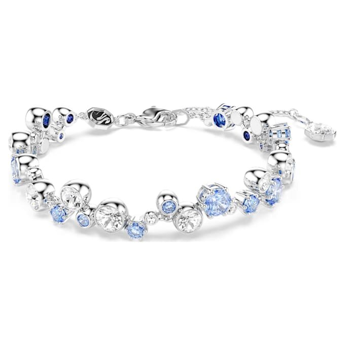Constella Bracelet Mixed Cuts, Blue, Rhodium Plated Constella Bracelet Mixed Cuts, Blue, Rhodium Plated