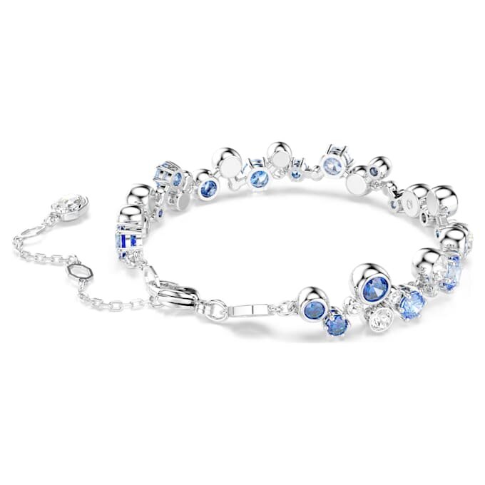 Constella Bracelet Mixed Cuts, Blue, Rhodium Plated Constella Bracelet Mixed Cuts, Blue, Rhodium Plated