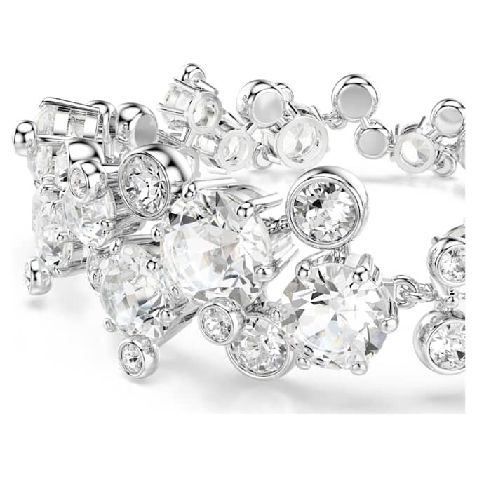 Constella Bracelet Mixed Cuts, White, Rhodium Plated Constella Bracelet Mixed Cuts, White, Rhodium Plated