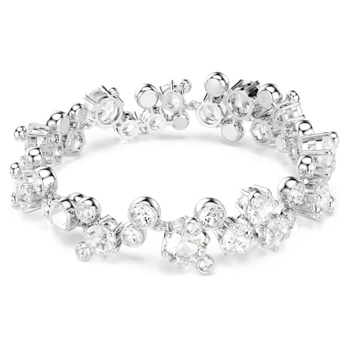 Constella Bracelet Mixed Cuts, White, Rhodium Plated Constella Bracelet Mixed Cuts, White, Rhodium Plated