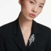 Constella Brooch Crystal Pearl, Round Cut, White, Rhodium Plated
