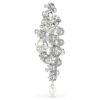 Constella Brooch Crystal Pearl, Round Cut, White, Rhodium Plated