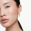 Constella Drop Earrings Crystal Pearl, Round Cut, White, Rose Gold-Tone Plated Constella Drop Earrings Crystal Pearl, Round Cut, White, Rose Gold-Tone Plated