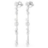 Constella Drop Earrings Crystal Pearl, Round Cuts, White, Rhodium Plated Constella Drop Earrings Crystal Pearl, Round Cuts, White, Rhodium Plated