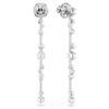 Constella Drop Earrings Crystal Pearl, Round Cuts, White, Rhodium Plated Constella Drop Earrings Crystal Pearl, Round Cuts, White, Rhodium Plated