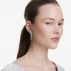 Constella Drop Earrings Mixed Cuts, Blue, Rhodium Plated Constella Drop Earrings Mixed Cuts, Blue, Rhodium Plated