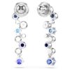 Constella Drop Earrings Mixed Cuts, Blue, Rhodium Plated Constella Drop Earrings Mixed Cuts, Blue, Rhodium Plated
