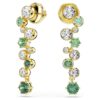 Constella Drop Earrings Mixed Cuts, Green, Gold-Tone Plated Constella Drop Earrings Mixed Cuts, Green, Gold-Tone Plated