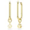 Constella Drop Earrings Round Cut, White, Gold-Tone Plated Constella Drop Earrings Round Cut, White, Gold-Tone Plated