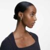 Constella Hoop Earrings Round Cut, White, Rhodium Plated Constella Hoop Earrings Round Cut, White, Rhodium Plated