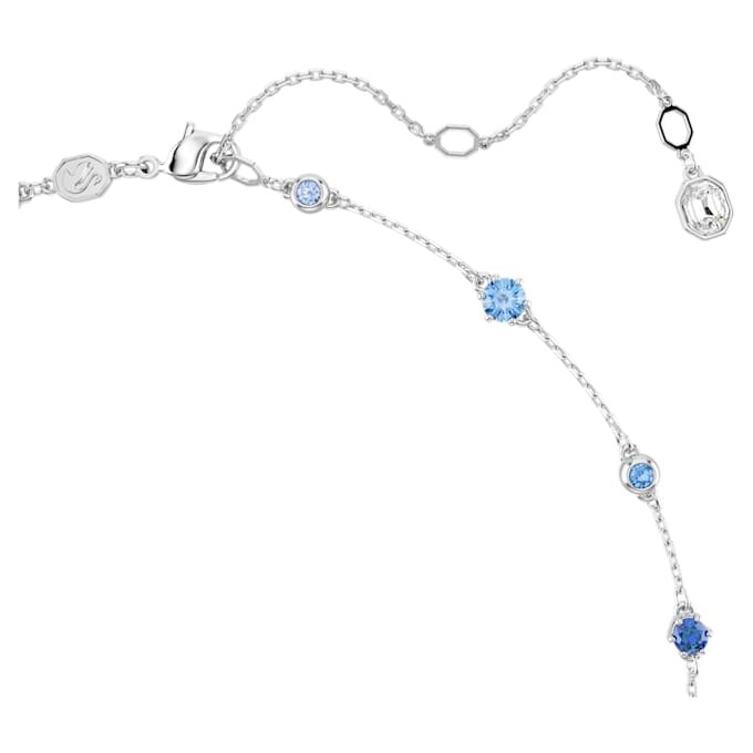 Constella Necklace Mixed Cuts, Blue, Rhodium Plated Constella Necklace Mixed Cuts, Blue, Rhodium Plated