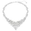 Constella Necklace Mixed Cuts, Clasp, White, Rhodium Plated
