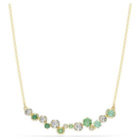 Constella Necklace Mixed Cuts, Green, Gold-Tone Plated