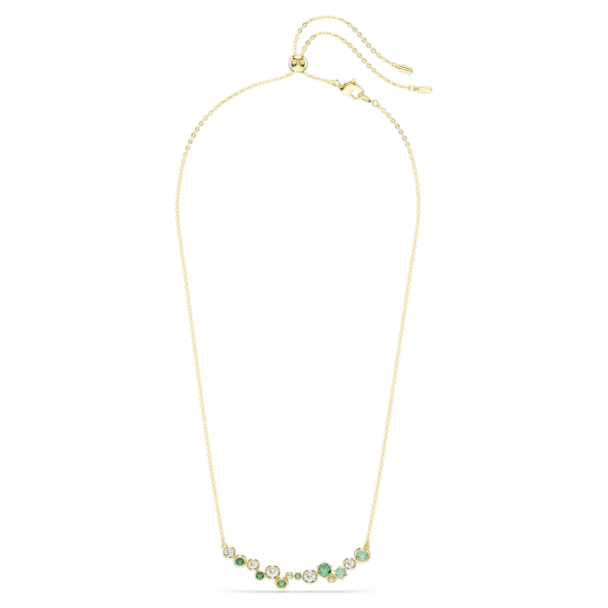 Constella Necklace Mixed Cuts, Green, Gold-Tone Plated Constella Necklace Mixed Cuts, Green, Gold-Tone Plated