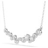 Constella Necklace Mixed Cuts, White, Rhodium Plated