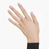 Constella Open Ring Crystal Pearl, Round Cuts, White, Rhodium Plated Constella Open Ring Crystal Pearl, Round Cuts, White, Rhodium Plated