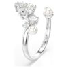 Constella Open Ring Crystal Pearl, Round Cuts, White, Rhodium Plated Constella Open Ring Crystal Pearl, Round Cuts, White, Rhodium Plated