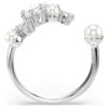 Constella Open Ring Crystal Pearl, Round Cuts, White, Rhodium Plated Constella Open Ring Crystal Pearl, Round Cuts, White, Rhodium Plated