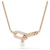 Constella Pendant Crystal Pearl, Round Cut, White, Rose Gold-Tone Plated Constella Pendant Crystal Pearl, Round Cut, White, Rose Gold-Tone Plated