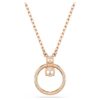 Constella Pendant Pavé, Round Cut, White, Rose Gold-Tone Plated Constella Pendant Pavé, Round Cut, White, Rose Gold-Tone Plated