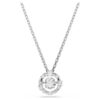 Constella Pendant Round Cut, Dancing Stone, White, Rhodium Plated Constella Pendant Round Cut, Dancing Stone, White, Rhodium Plated