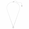 Constella Pendant Round Cut, Dancing Stone, White, Rhodium Plated Constella Pendant Round Cut, Dancing Stone, White, Rhodium Plated