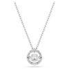 Constella Pendant Round Cut, Dancing Stone, White, Rhodium Plated Constella Pendant Round Cut, Dancing Stone, White, Rhodium Plated