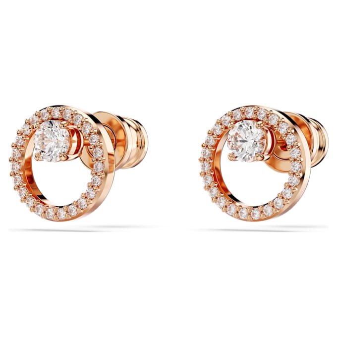 Constella Stud Earrings Round Cut, White, Rose Gold-Tone Plated Constella Stud Earrings Round Cut, White, Rose Gold-Tone Plated