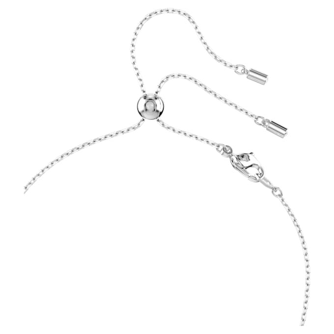 Constella Y Necklace Crystal Pearl, Round Cuts, White, Rhodium Plated Constella Y Necklace Crystal Pearl, Round Cuts, White, Rhodium Plated